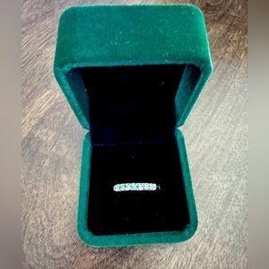 Silver Colombian Emerald Ring - Size 7